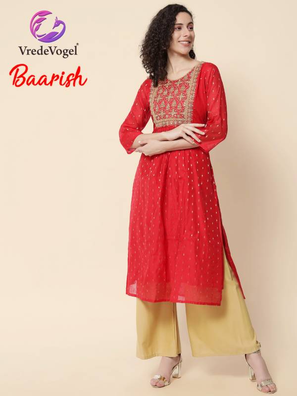 Vredevogel Baarish New Modal Ethnic Wear Designer Kurti Collection